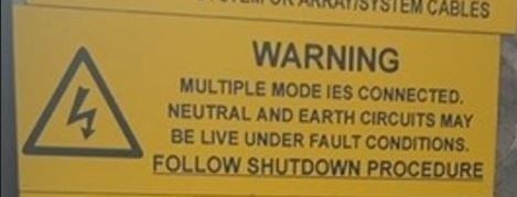 Example of a compliant warning label